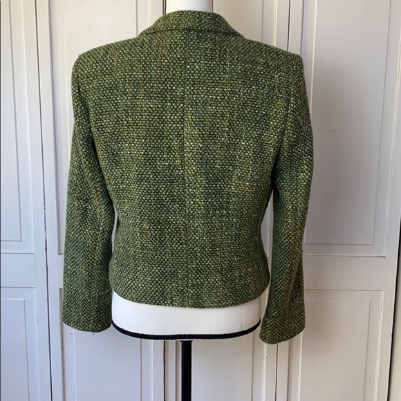 Sold. Garfield & Marks Green Tweedy Nadine Blazer - Picture 2 of 4